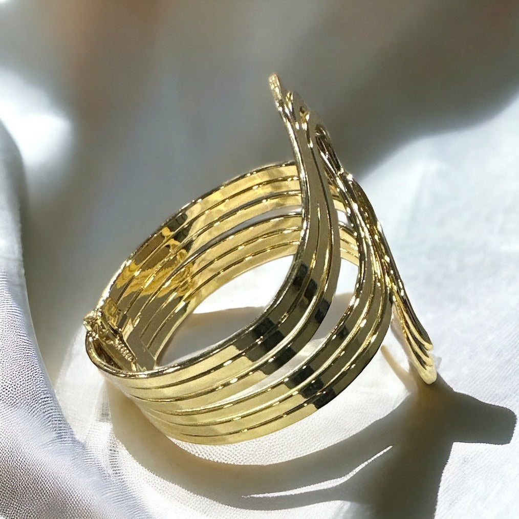 Golden Wave Bangle